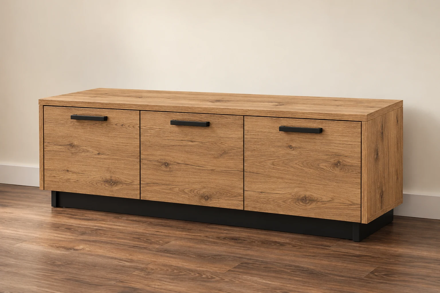 Hallway Storage Bench — Natural Wild Oak; Standard design preview
